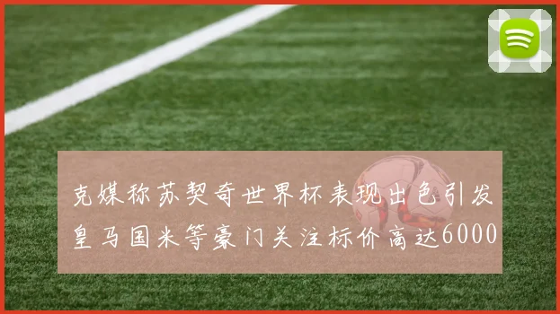 克媒称苏契奇世界杯表现出色引发皇马国米等豪门关注标价高达6000万欧